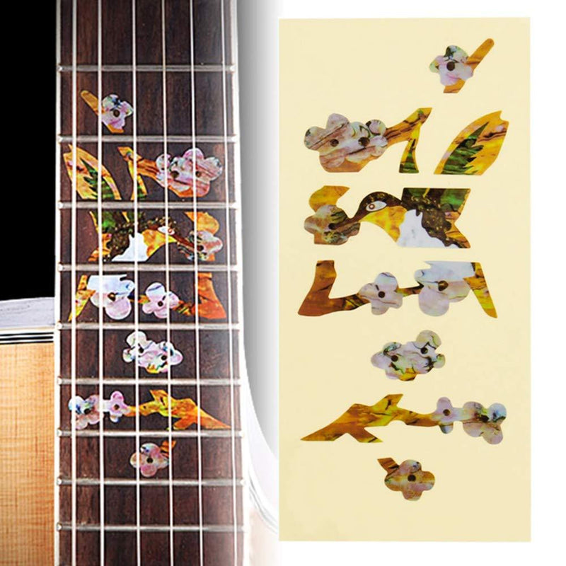 Guitar Fretboard Stickers Markers Inlay Sticker Decals for Guitar& Bass-Elegant Hummingbird