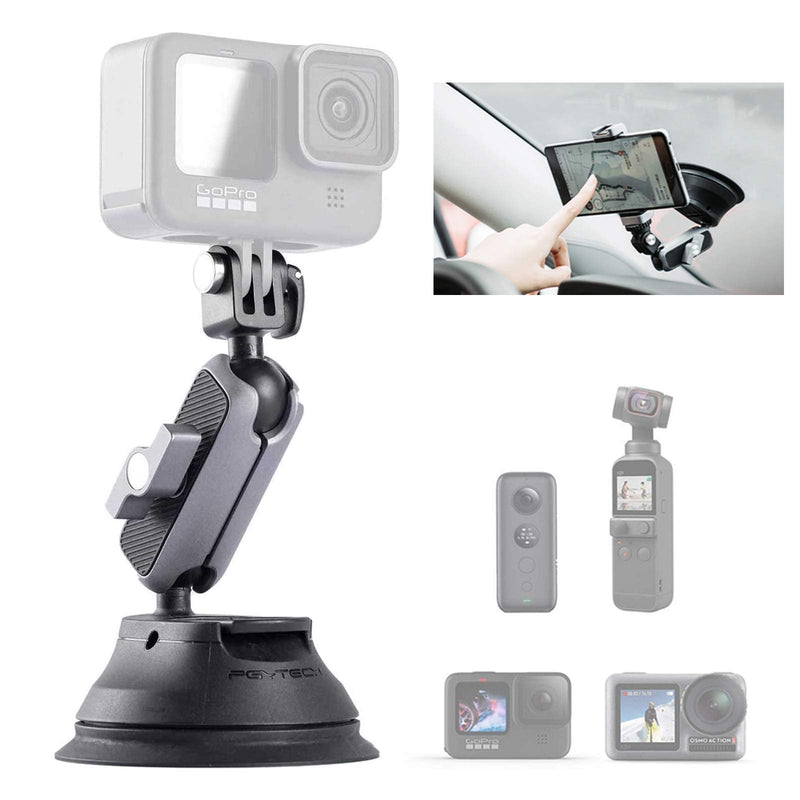 Suction Cup Mount Compatible with Gopro Hero 10 Hero 9 Hero 8,Gopro MAX DJI OSMO Action OSMO Pocket 2/1 Insta360 ONE X/ONE R/ONE Action Cameras ,PYGTECH
