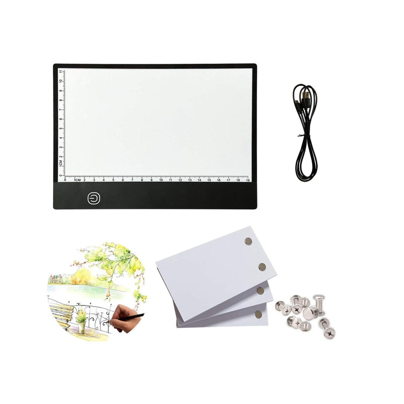 flip Book kit: 270 Sheets Animation Paper with Removable Screws & LED Light Box for Tracing and Drawing, USB Powered A5 Lightbox with Stepless dimming and Ruler