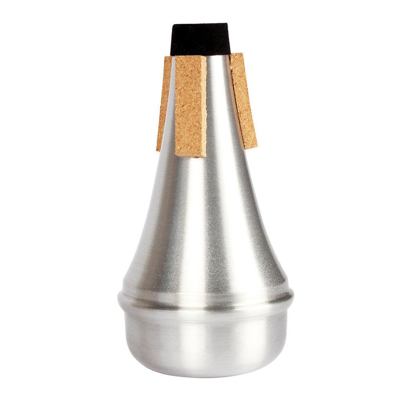 Trumpet Mute Cork Strips Aluminum Alloy Practice Cup Trumpet Cornet Straight Mute Silencer Practicing Musical Instrument Accessories