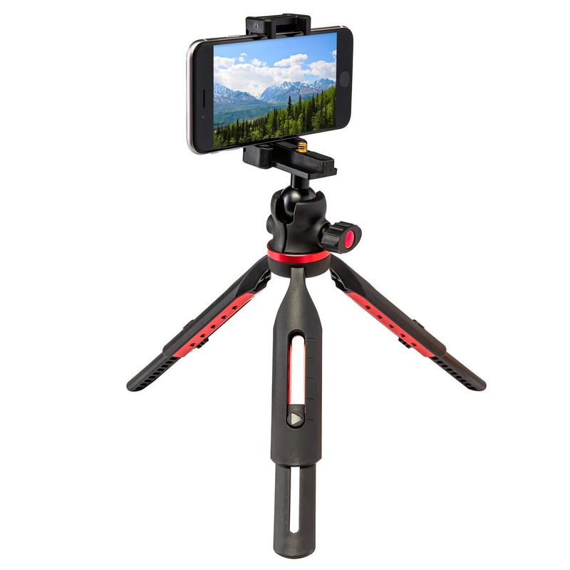 Ritz Gear Cell Phone and DSLR Camera Tabletop Adjustable Tripod (Red) red standard packaging