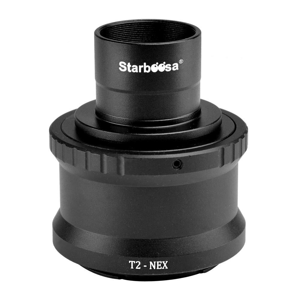 Starboosa T2-Ring & M42 to 1.25" Telescope T Adapter - for Sony NEX-3 NEX-5 NEX-6 NEX-7 5R VG40 A7R II A6300 A6000 Etc Extension Adapter - for Sony Nex