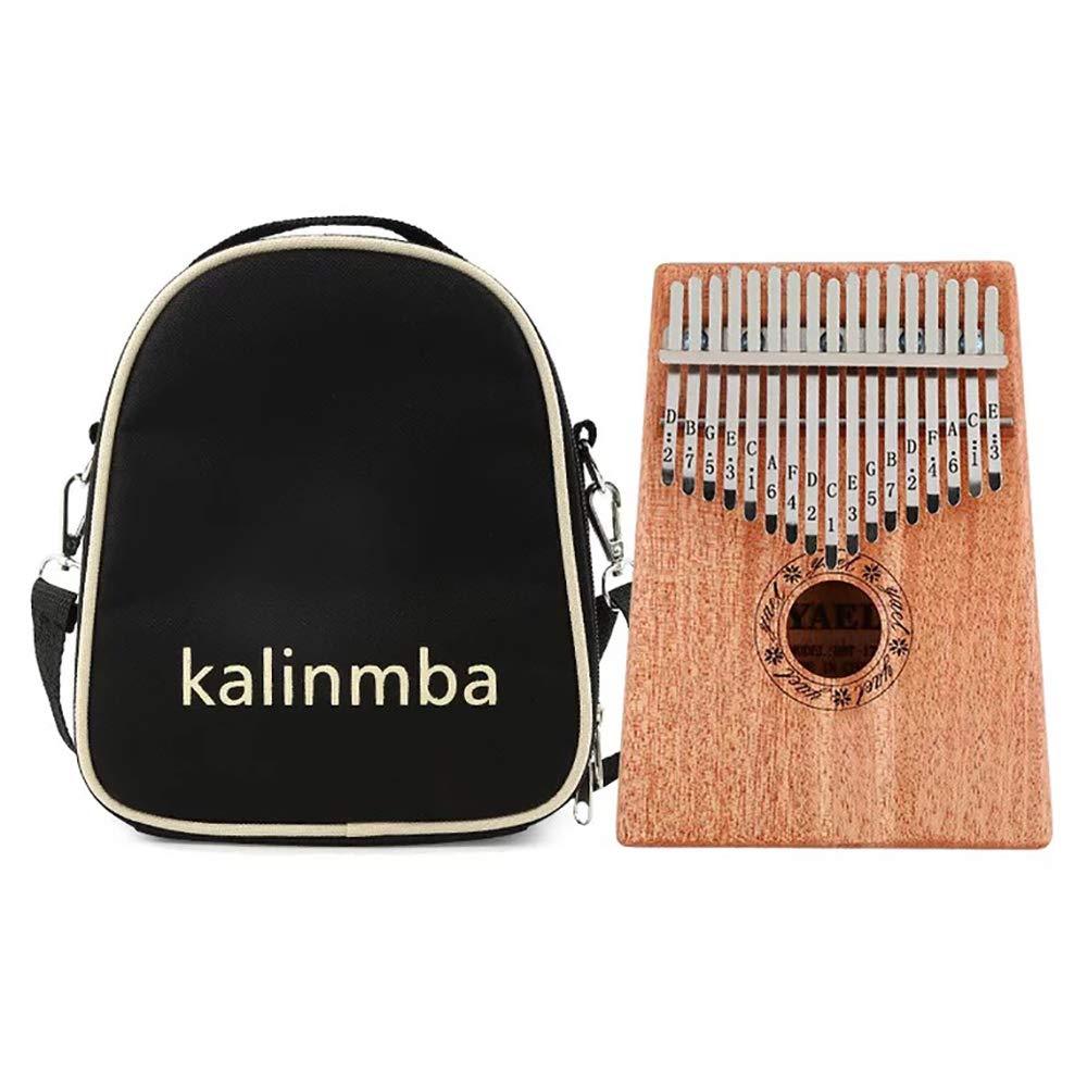 Deoukana Kalimba Bag Portable Kalimba Mbira Storage Crossbody Bag Detachable Shoulder Strap for 17/15/10 Keys Thumb Piano (Black) Black