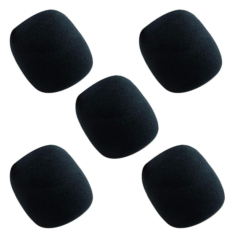 [AUSTRALIA] - Tegg Microphone Windscreen 5PCS Black Soft Foam Pad Mic Cover Handheld 