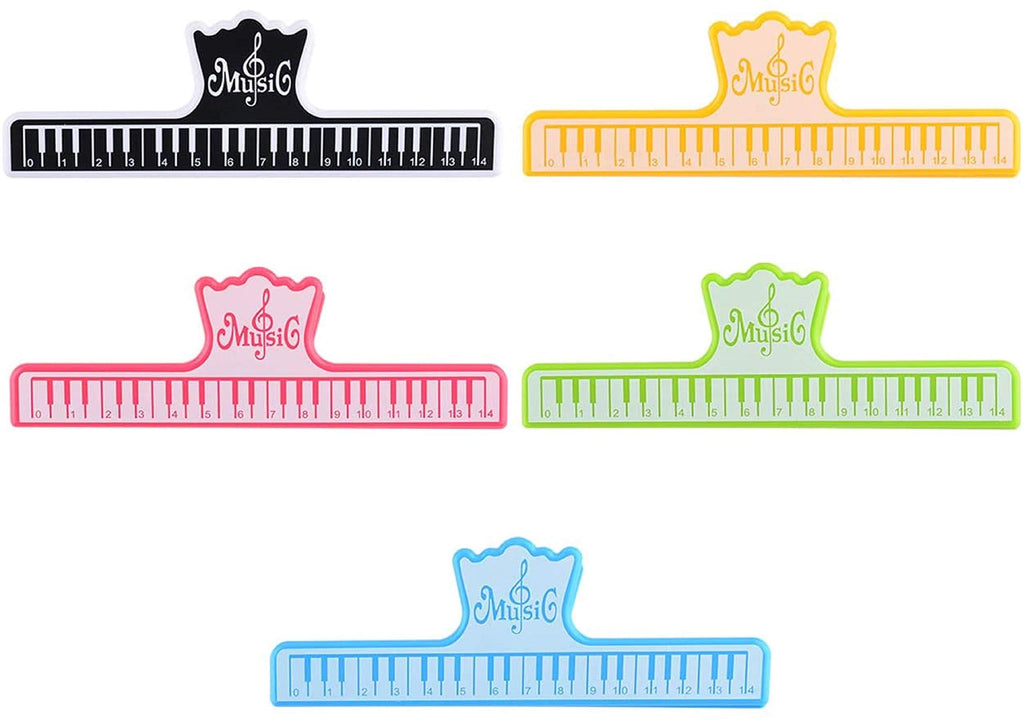 Bluecell 5pcs Plastic Music Book Clips Music Page Holder for Sheet Music Stands - Perfect for Kids, Adults, Music/Piano Players Musicians