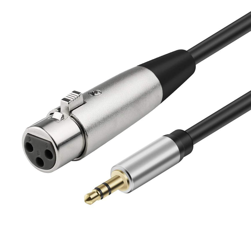 [AUSTRALIA] - Powboro XLR to 3.5mm Stereo Microphone Cable,3.5mm Male to XLR Female Stereo Audio Adapter Cable for Laptop,Camera,Sound,DV(Sliver) 