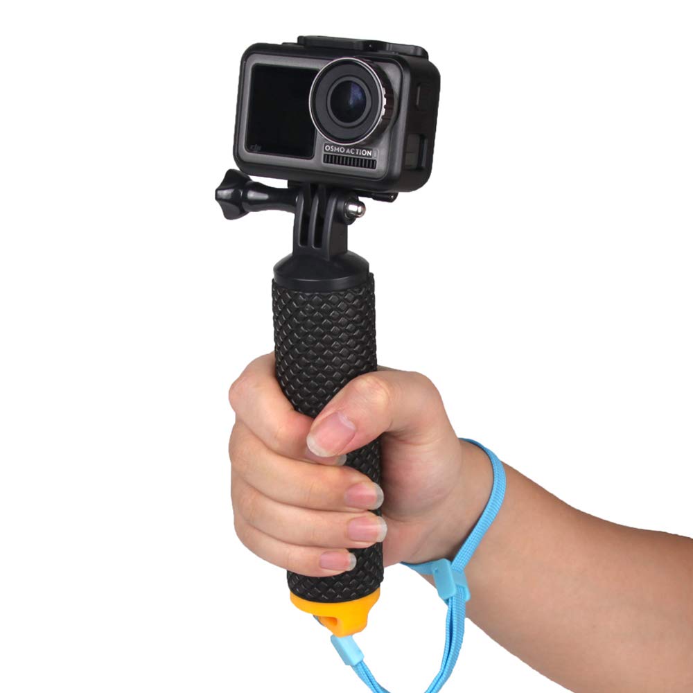 Buoyancy Rod Pole Selfie Stick Floating Hand Grip for GoPro Hero8 Hero7 Hero 6 hero5 4 3+ Yi 4K Sjcam sj4000 DJI OSMO Action Cameras Handler Accessories (Orange) Orange