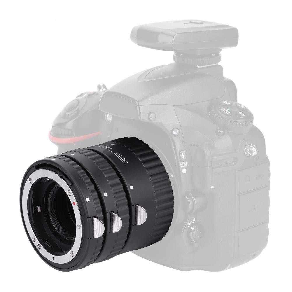 Acouto Macro Lens Adapter Ring Set Auto Focusing Macro Extension Lens Tube 12mm+20mm+36mm for Nikon F Mount DSLR(B) B