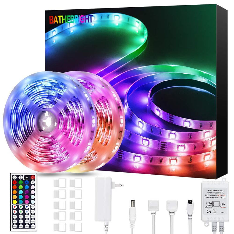 [AUSTRALIA] - Bathebright 32.8ft Led Strip Lights, RGB Color Changing 300 LEDs Light Strips Kit with 44 Keys Ir Remote for Bedroom, Room, Kitchen 