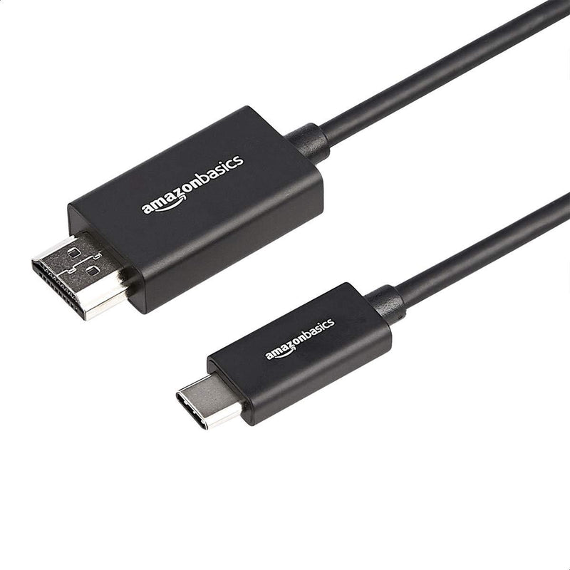 Amazon Basics Premium Aluminum USB-C to HDMI Cable Adapter (Thunderbolt 3 Compatible) 4K@60Hz - 6-Foot