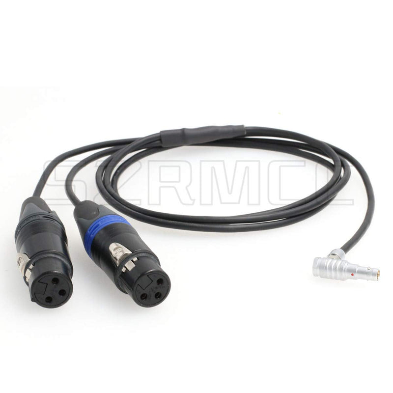 SZRMCC Mic Dual Channel XLR 3 Pin Female to 00B 5 Pin Audio Cable for Arri Alexa Mini and Z CAM E2 Camera