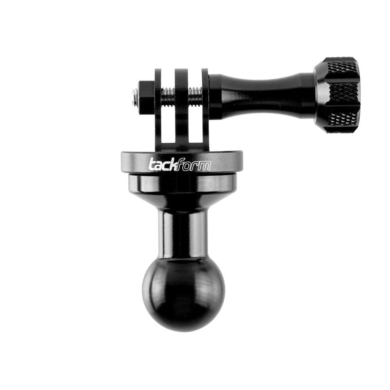 Aluminum 20mm Ball with Action Camera Adapter. Compatible with GoPro and Other Popular Action Cameras. Tackform Enduro Series.