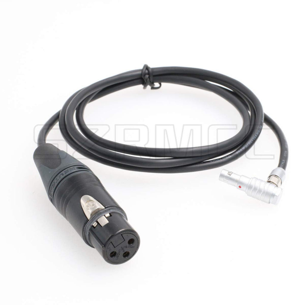 SZRMCC Z CAM E2 or ARRI Alexa Mini Camera Audio Input Cable Neutrik XLR 3 Pin Female to 00B 5 Pin (Right Angle, 60cm) Right Angle