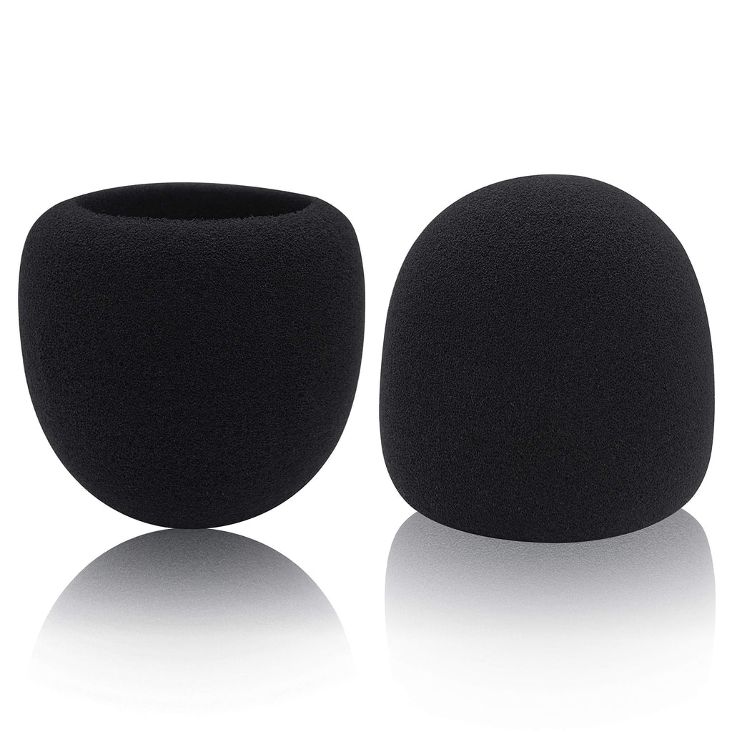 Foam Microphone Windscreen for Blue Yeti - Professional Pop Filter for 2.5 Inch Diameter Microphones Sponge Mic Cover 2Pcs