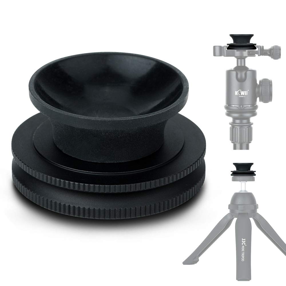 Metal Photography Ball Stand for 50mm-100mm Diameter Sphere, Aluminium Alloy Flat Base with Silica Gel Suction Mount, 1/4"-20 Female Thread Arca Swiss Type Plate Design