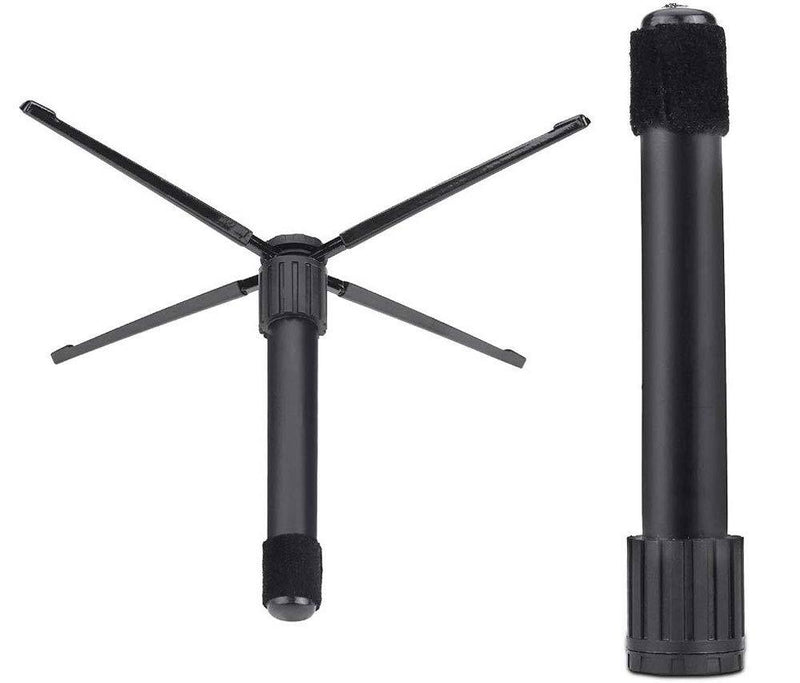 Tzong 6.46" Long Black Holder Portable Foldable Clarinet Flute Oboe Tripod Holder Stand Support