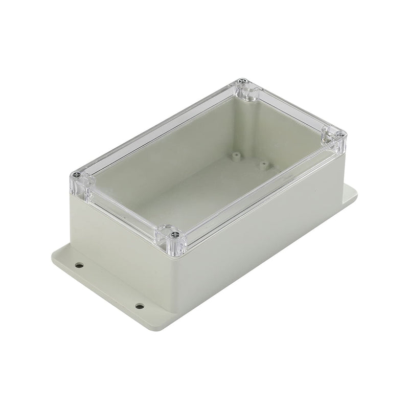 Fielect Junction Box ABS Plastic Dustproof Waterproof IP67 Universal Electrical Project Enclosure with Transparent Clear Cover and Fixed Ear 7.87" x 4.72" x 2.95" 200x120x75mm