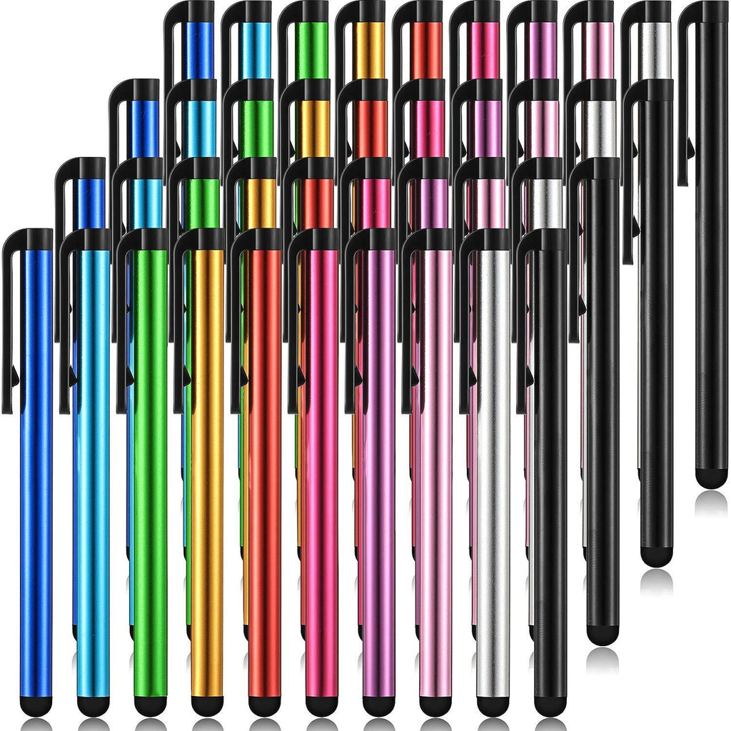 40 Pieces Stylus Pens Capacitive Slim Stylus Pens for Universal Touch Screens Devices, Compatible with iPhone, iPad, Tablet (Multicolor) Multicolor