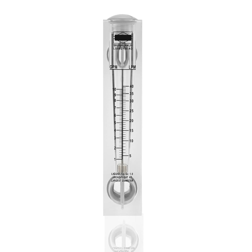 Water Flow Meter, 1-10GPM 0.6MPa Knob Panel Type Liquid Flow Meter, ZG1" Acylic Water Liquid Flowmeter for Measuring Rate of Liquid Medium