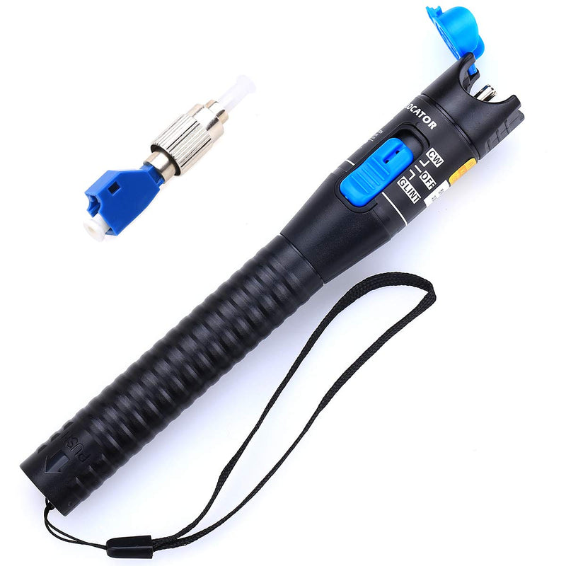 Fiber Optic Cable Tester Visual Fault Locator 5KM/VFL with FC Male to LC Female Adaptor