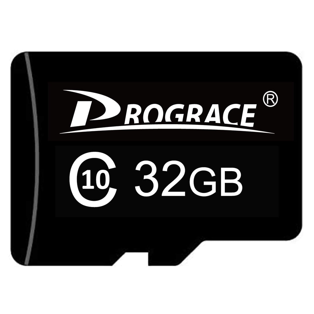 PROGRACE Micro 32GB SD Card Class 10 TF Card Memory Card for Kids Camera black