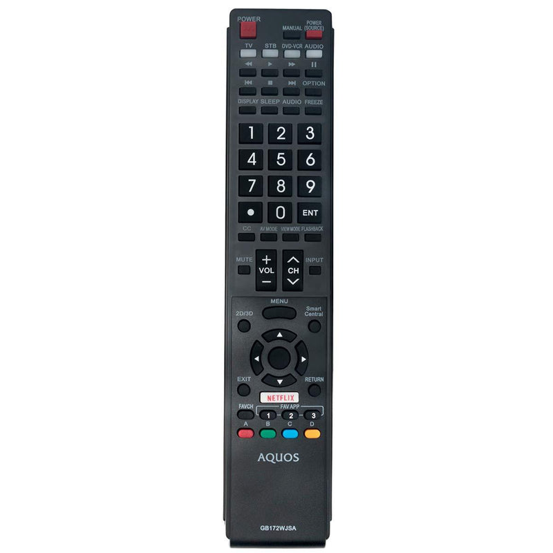 GB172WJSA Replace Remote Applicable for Sharp Aquos TV LC-70LE660U LC-80LE661U LC-70C6600U LC-70EQ30U LC-70LE661U LC-60EQ30U LC-60LE661U LC-60LE660U LC-60C6600U LC70LE660U LC80LE661U LC70C6600U