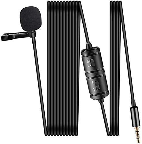 [AUSTRALIA] - 3.5mm Plug Lavalier Microphone, Omnidirectional Condenser Lapel Mic for iPhone Android Smartphone PC Computer, Easy Clip-on Recording Mic for YouTube Interview Video Camera Camcorders 