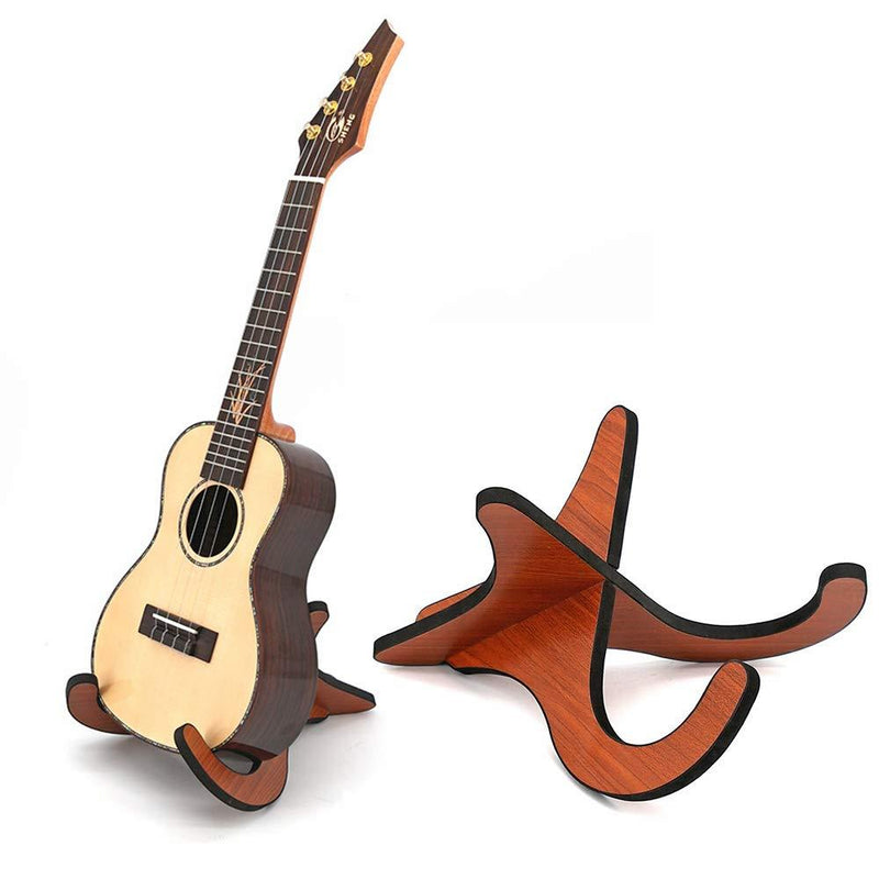 FutGlobal Wooden Ukelele Stand Holder Portable Musical Instrument Stand for Violin, Banjo, Ukelele
