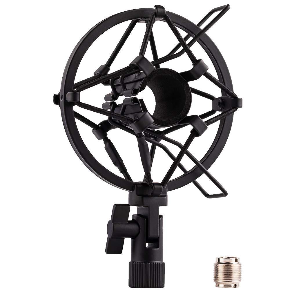 LYRCRO Microphone Shock Mount Holder Clip Mic Anti-Vibration for 22mm-26mm Diameter Dynamic Mic Like Shure SM58 SM57 PAG48 Sennheiser E835 E845 AKG D5S Samson Q7 Q8 Behringer Xm8500