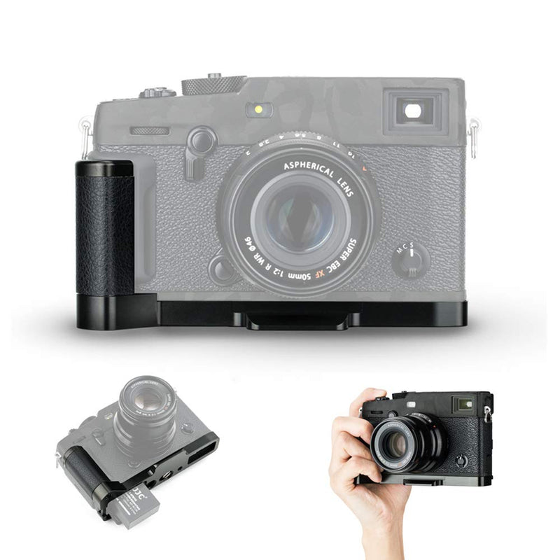 JJC Metal Hand Grip L Bracket for Fuji Fujifilm X-Pro3 X-Pro2 X-Pro1 Accessories Replace Fuji MHG-XPRO3 MHG-XPRO2 MHG-XPRO1 Adopts Arca Swiss Plate & Battery Opening & Speaker Hole & 1/4"-20 Socket for Fuji X-PRO3 X-PRO2 & X-PRO1