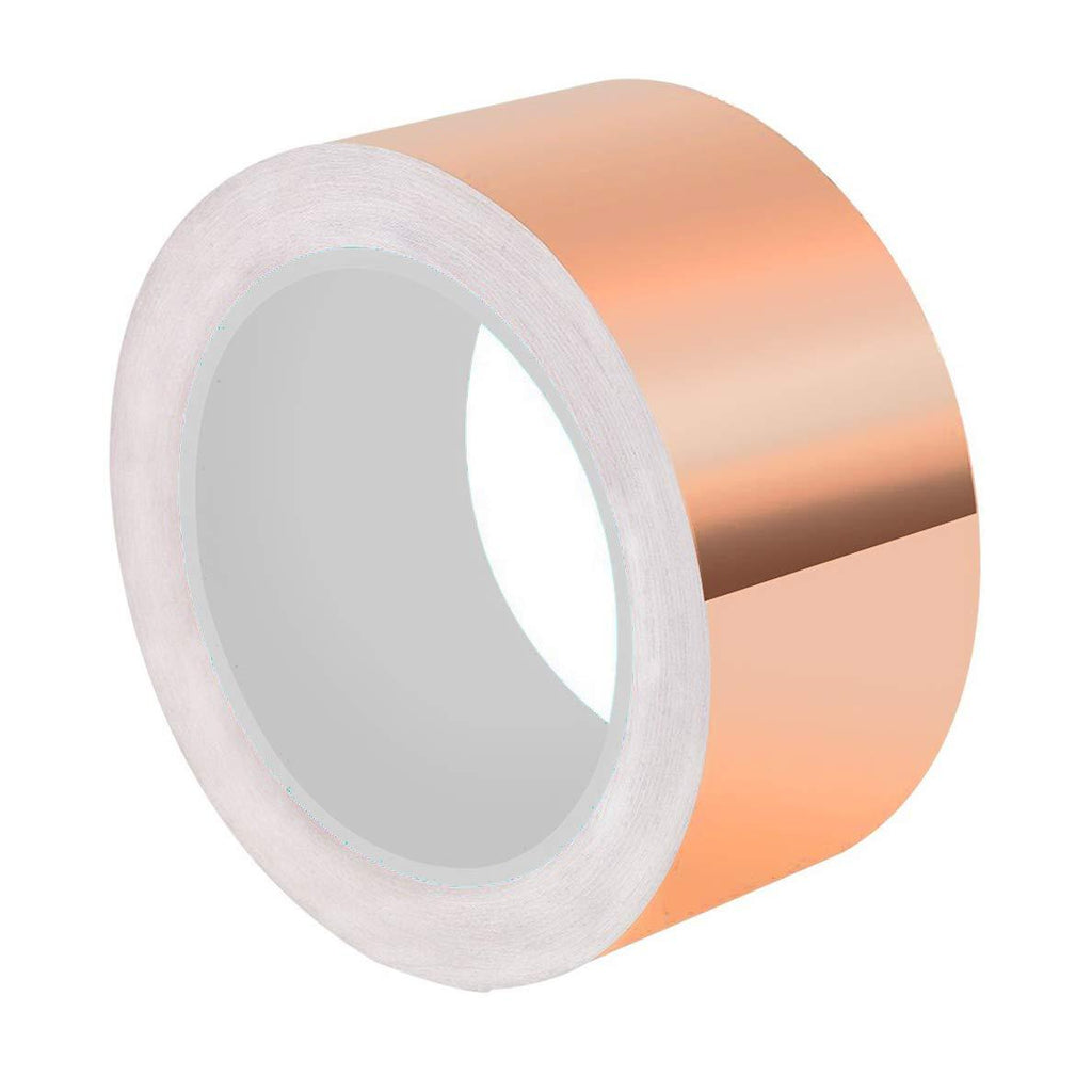 [AUSTRALIA] - Premium Copper Foil Tape, Single-Sided Conductive Adhesive Tape for Guitar, EMI and RF Shielding, Grounding and Soldering,Slug Repellent, Grounding,Paper Circuits,Arts and Crafts (50mm x 10m) 50mm x 10m 