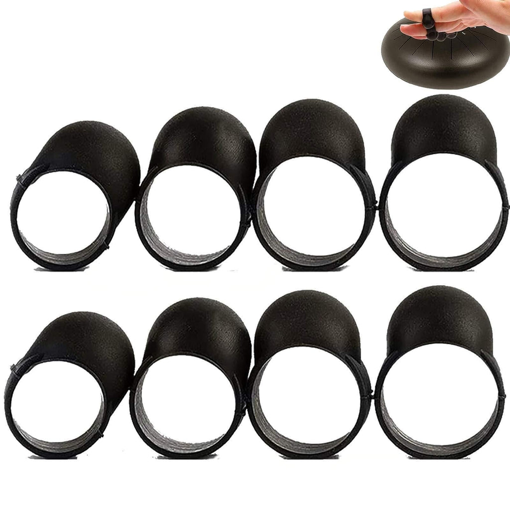 Yowin Steel Tongue Drum Finger Picks, Silicone Rubber Knocking Finger Sleeves Handpan Percussion Instrument (8 Pcs) 8 Pcs
