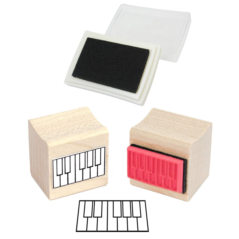 Pad and Mini Piano Diagam Rubber Stamp