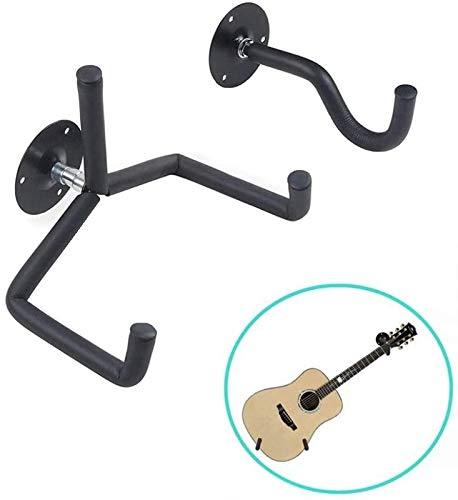 Luckyaa Guitar Wall Mount Hanger for Acoustic/Electric/Classical Guitar, Ukulele, Banjo and Mandolin Bracket Slat Wall Horizontal Guitar Holder Bass Stand Rack Hook