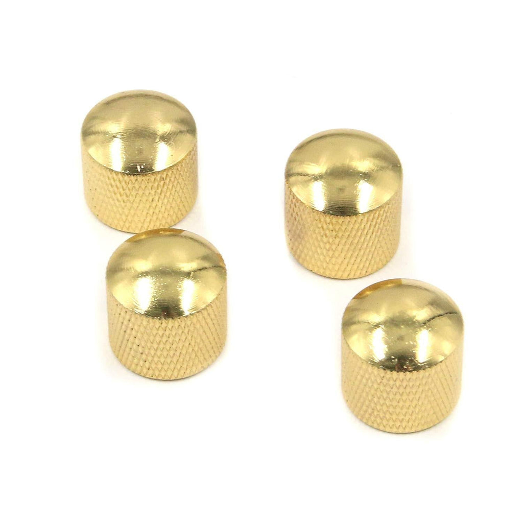 Geesatis 4 pcs Guitar Speed Control Knobs Volume Tone Dome Knob for Telecaster Electric Guitar or Bass, Gold