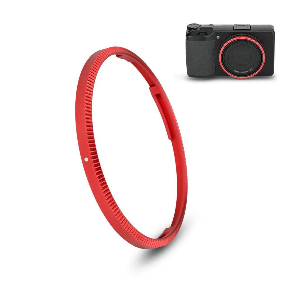 JJC Metal Lens Decoration Ring Cap for Ricoh GR III GR3 Accessories Replace Ricoh GN-1 Ring Cap -Red Red