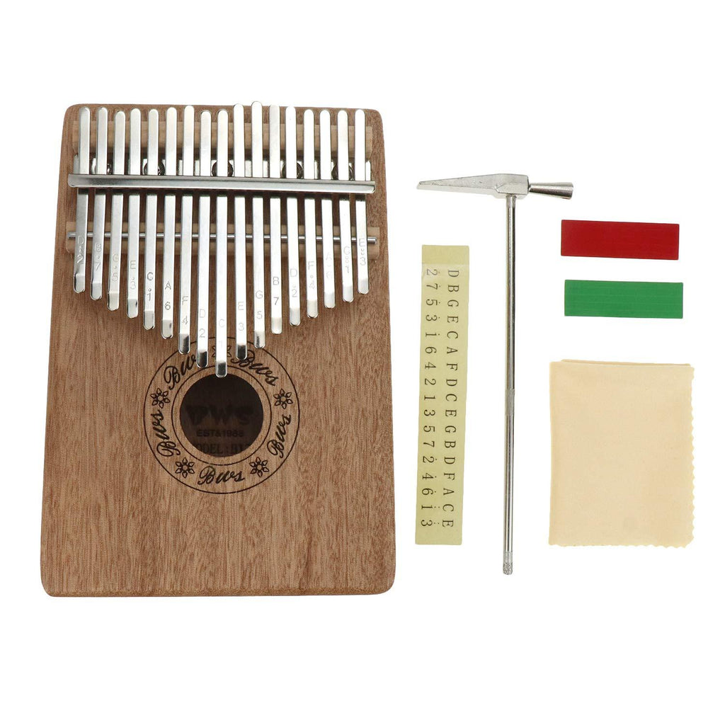 Geesatis 1 Set Kalimba Thumb Piano Portable Mbira Finger Piano for Kids and Beginners, 17-keys, with tuning tool