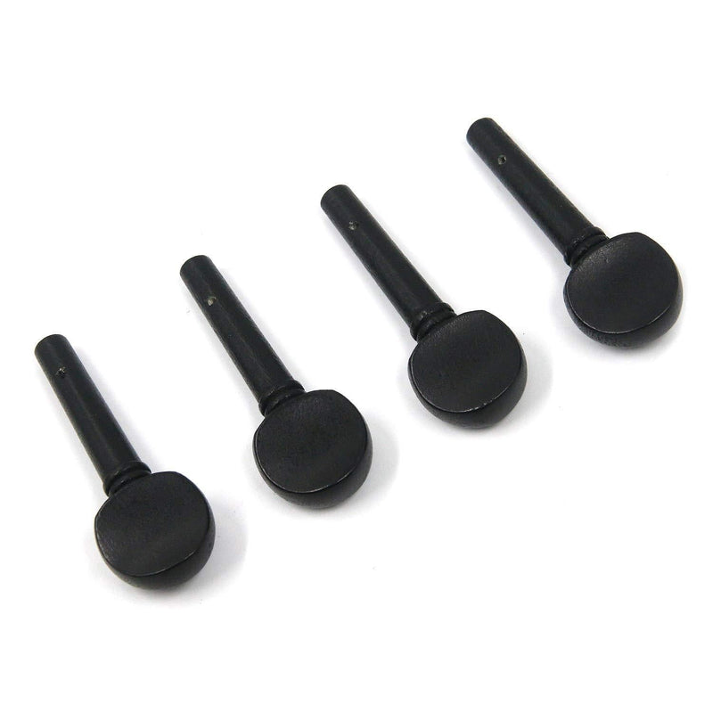 Geesatis 4 pcs 4/4 Violin Tuning Pegs Fiddle Black Ebony Wood Violin Tuning Pegs Replacement Sets