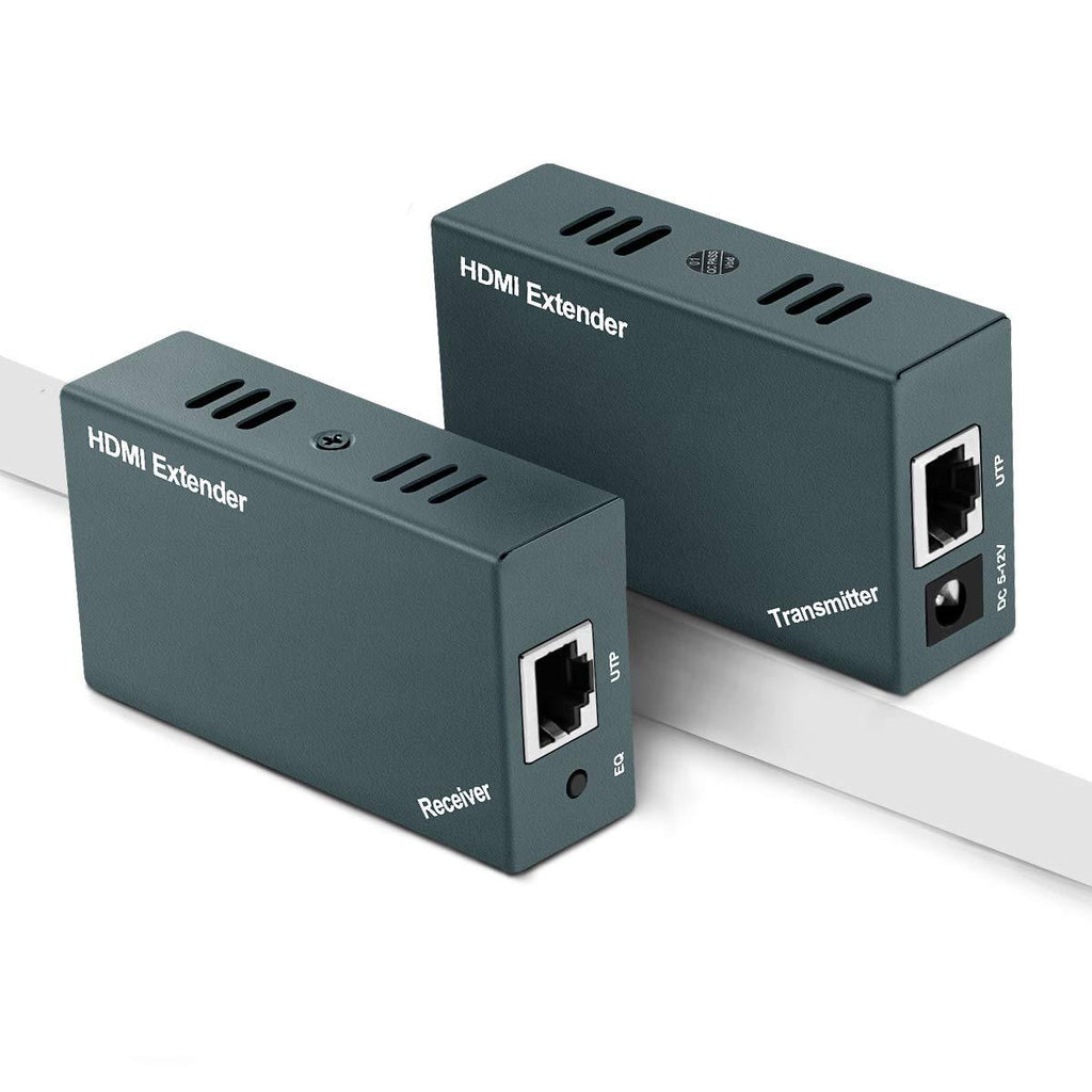 HDMI Extender 1080P@60Hz with Local Output, Extending 165ft (50m) Length Transmission Over CAT5e/CAT6/CAT7 Cable, One Power Adapter