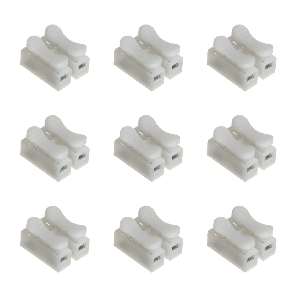 Fielect 150Pcs CH-2RH-2 Premium Spring Wire Connectors Screw Quick Terminal Barrier Block for LED Strip Light Wire Connecting CH-2RH-2 150Pcs