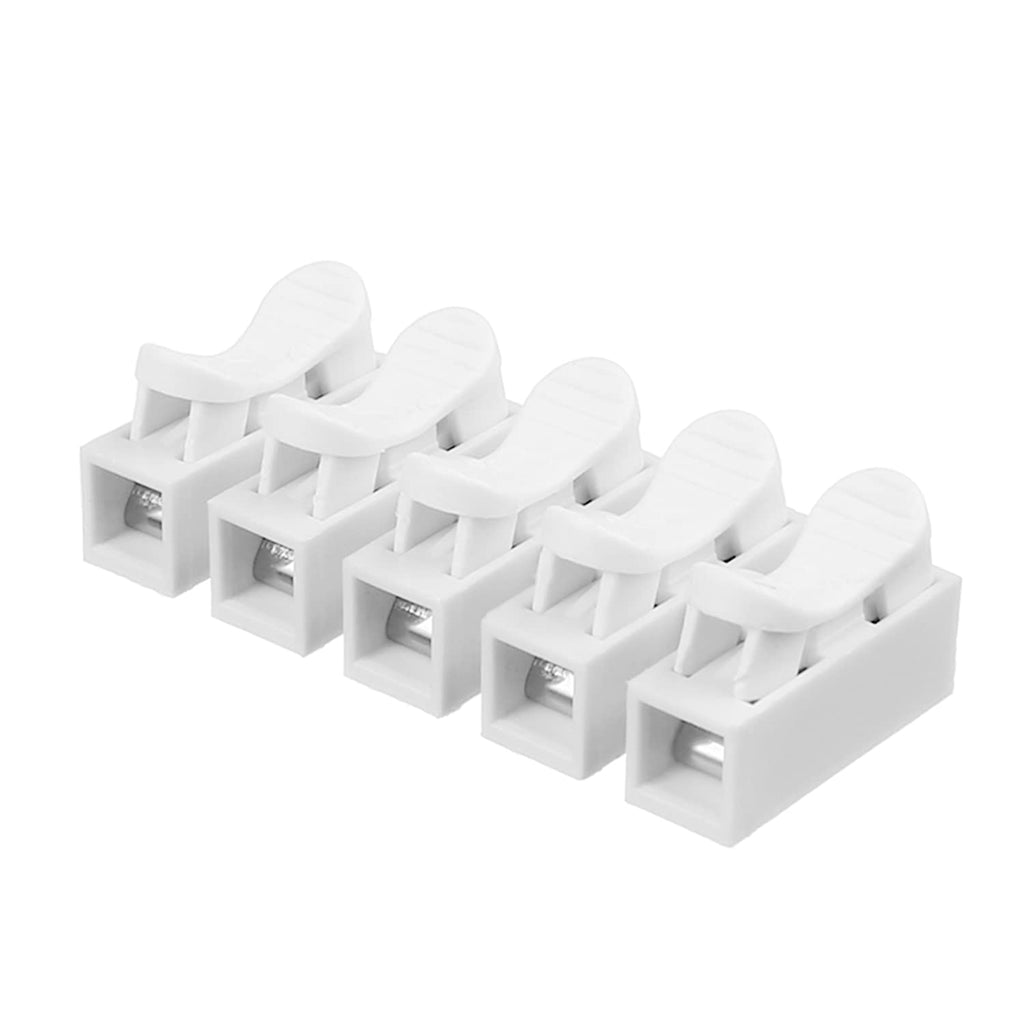 Fielect 30Pcs CH-5 Premium Spring Wire Connectors Screw Quick Terminal Barrier Block for LED Strip Light Wire Connecting CH-5 30Pcs