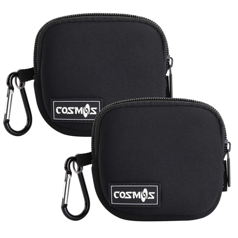 CM Pack of 2 Mini Pouch Case Bag Small Travel Storage Carrying Bag Compatible with MagSafe Power Adapter, Laptop Accessories Cables, Cords, USB Drives, Earphones