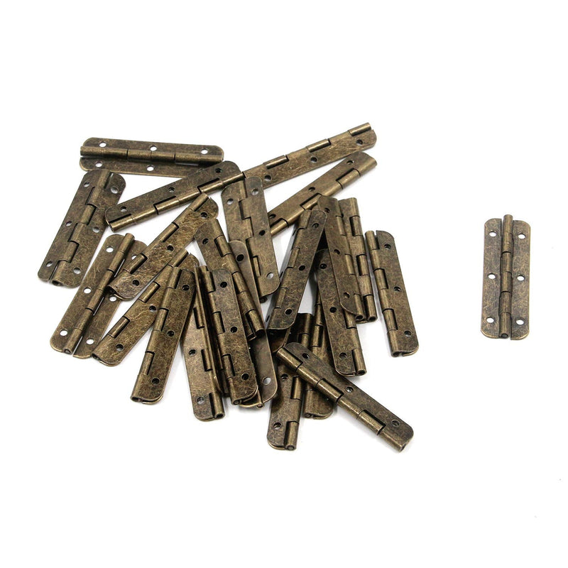 T Tulead Door Hinges Folding Hinges 2-Inch Butt Hinges Cabinet Hinge Replacement Bronze Piano Hinges 24PCS with Mounting Screws Bronze,2"x0.63",24pcs