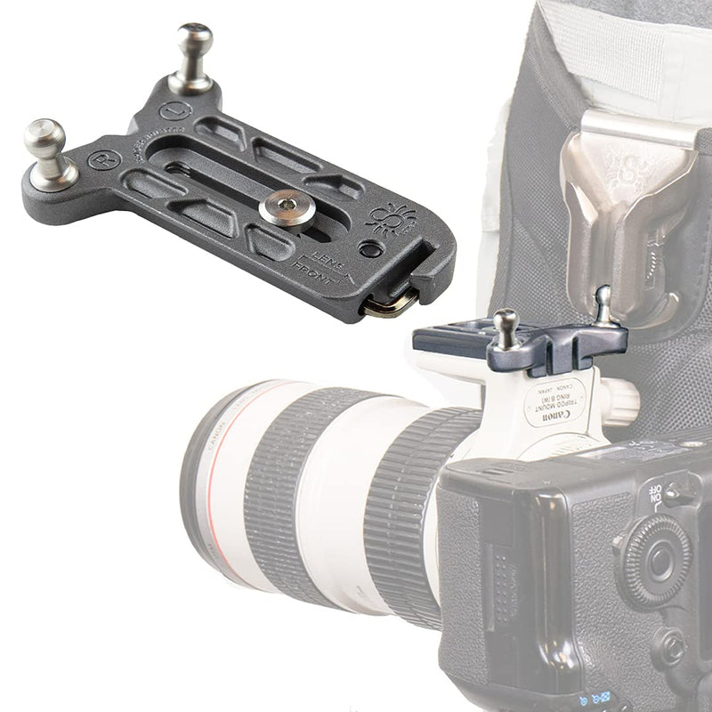 Spider Holster - SpiderPro Lens Collar Plate v2 - Easily Carry a Camera with Long Lens on Your Spider Holster! - Compatible with Canon, Sony, Nikon, Fujifilm