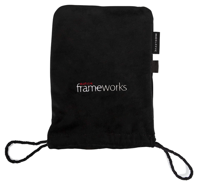 [AUSTRALIA] - Gator Frameworks Soft Velvet Carry Bag for Studio Microphones Protects from Dust, Dirt, Scratches (GFW-MICPOUCH) 1-Pack 