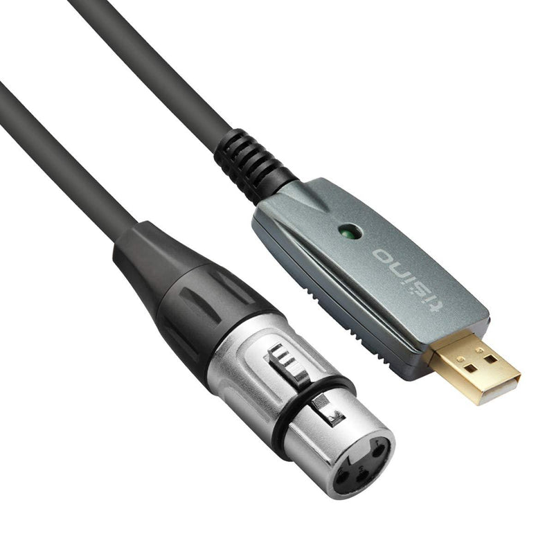 [AUSTRALIA] - TISINO USB Microphone Cable, XLR to USB Mic Link Converter Cord - 6 feet 6.6 feet 