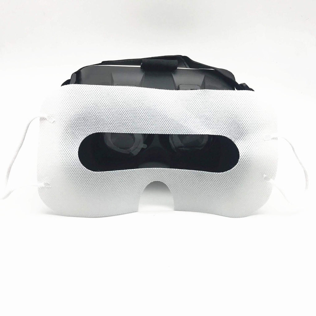 100 Pack Sanitary VR Mask Disposable VR Cover Universal Mask pad for VR, VR Eye Cover Mask for HTC Vive, PS VR, Gear VR Oculus Rift, etc. (White) White