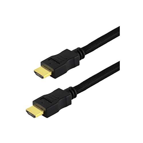 XOLORspace 3ft HDMI 2.0 Cable 4k 60hz 4:4:4 HDR 18Gbps 24k Golden Plated Connector Black Nylon-Braided 30AWG 3ft 1pack