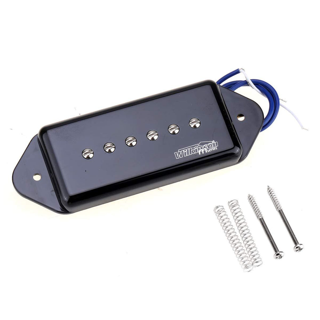 Wilkinson Low Gauss Iconic Sound Ceramic P90 Dogear Style Single Coil Bridge Pickup for SG/LP Electric Guitar, Black