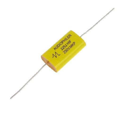 Fielect Film Capacitor 12uF 250V DC Round Axial Lead Type Polypropylene Capacitors for Audio Divider Yellow